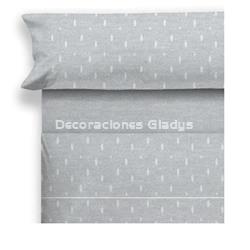 JUEGO DE SABANAS TELA BIRAM GRIS - Imagen 1