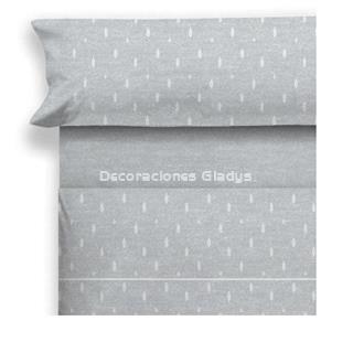 JUEGO DE SABANAS TELA BIRAM GRIS - Imagen 1