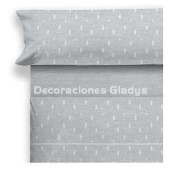 JUEGO DE SABANAS TELA BIRAM GRIS - Imagen 1