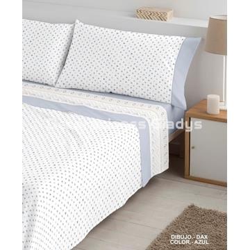 JUEGO DE SABANAS TELA DAX AZUL - Imagen 1