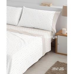 JUEGO DE SABANAS TELA DAX BEIGE - Imagen 1