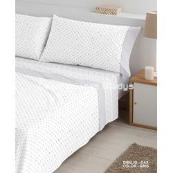 JUEGO DE SABANAS TELA DAX GRIS - Imagen 1