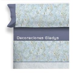 JUEGO DE SABANAS TELA LARBAN AZUL - Imagen 1