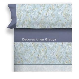 JUEGO DE SABANAS TELA LARBAN AZUL - Imagen 1