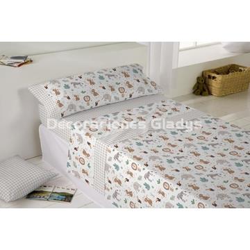 JUEGO DE SABANAS TELA SAFARI - Imagen 1