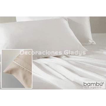 JUEGO SABANA BAMBU GAIA 300 HILOS - Imagen 1