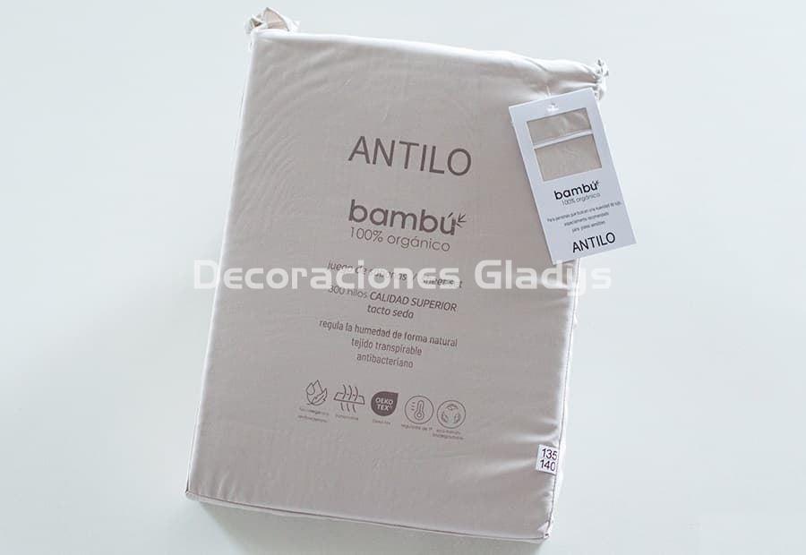 JUEGO SABANA BAMBU GAIA 300 HILOS - Imagen 4