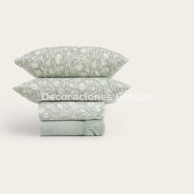 JUEGO SABANA CORALINA CLARIS AGUAMARINA - Imagen 1