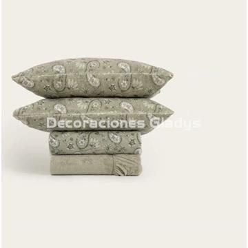 JUEGO SABANA CORALINA LISET VERDE - Imagen 1