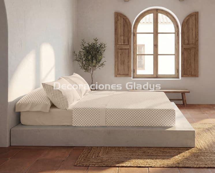 JUEGO SABANA FRANELA ROMBOS - Imagen 1