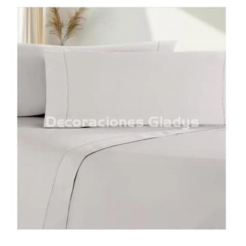 JUEGO SÁBANAS  ALGODÓN SATÉN PEINADO 300 HILOS - Imagen 1