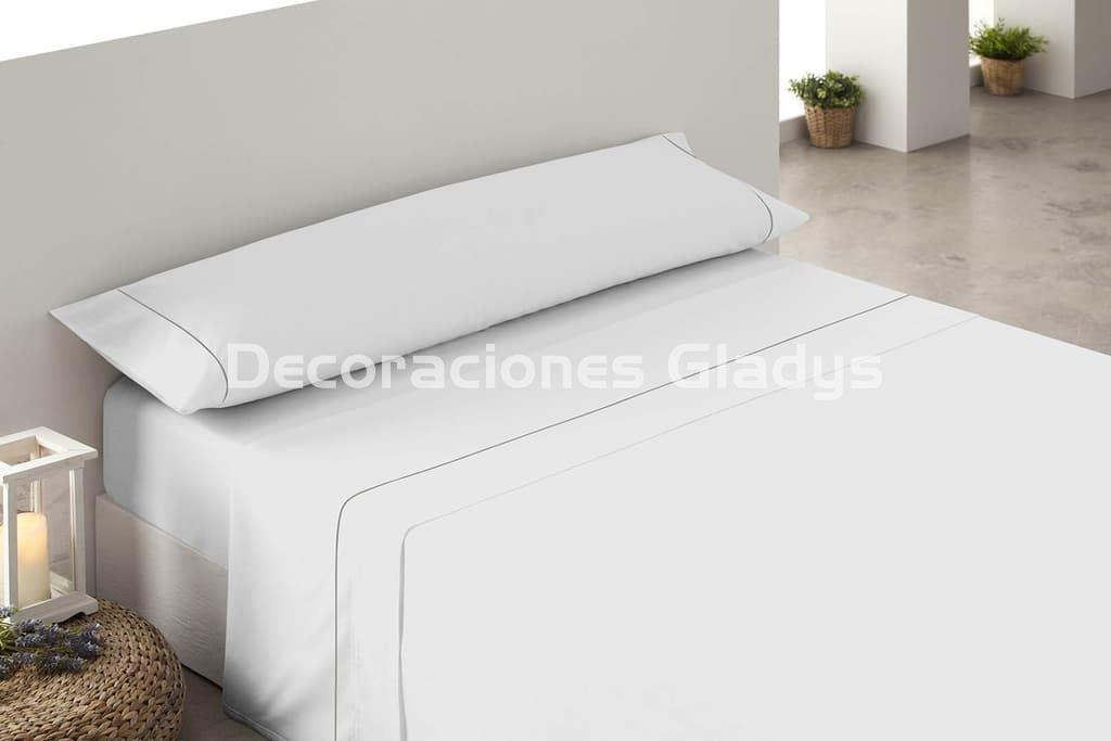 Juego de sábanas lisas Medidas sábanas Cama 90cm colores blanco