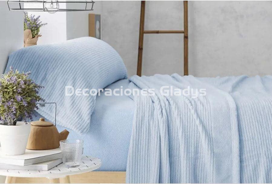JUEGO SABANAS CORALINA 965 AZUL - Imagen 1