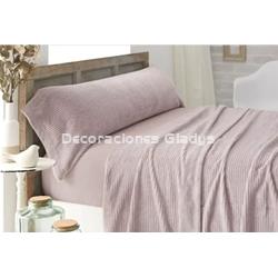 JUEGO SABANAS CORALINA 965 NUDE - Imagen 1