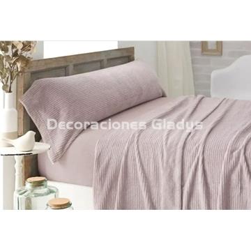 JUEGO SABANAS CORALINA 965 NUDE - Imagen 1