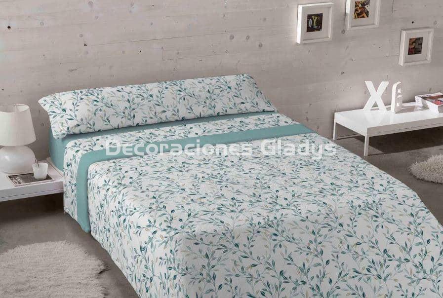 JUEGO SABANAS CORALINA DAIRE AGUA - Imagen 1