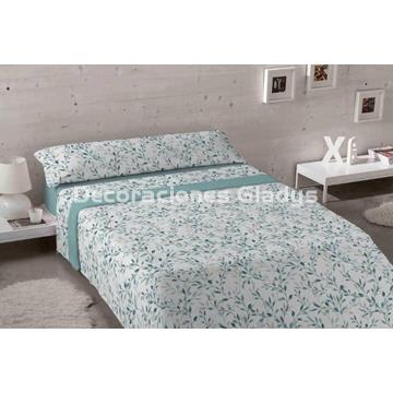 JUEGO SABANAS CORALINA DAIRE AGUA - Imagen 1