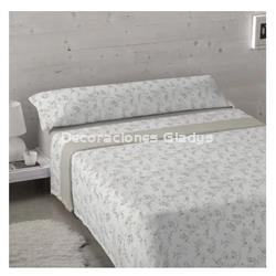 JUEGO SABANAS CORALINA ELENI BEIGE - Imagen 1