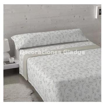 JUEGO SABANAS CORALINA ELENI BEIGE - Imagen 1