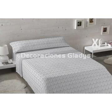 JUEGO SABANAS CORALINA VEDA GRIS - Imagen 1