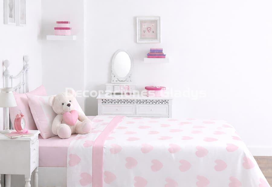 JUEGO SABANAS CORAZONES - Imagen 1