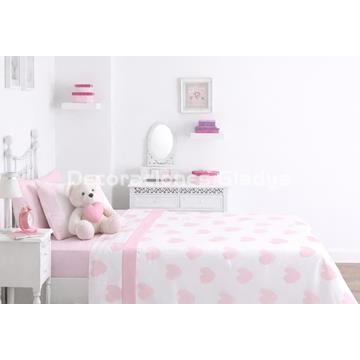 JUEGO SABANAS CORAZONES - Imagen 1