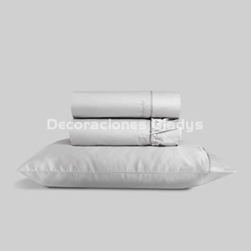 JUEGO SABANAS SATÉN 300 HILOS ELBA GRIS - Imagen 1
