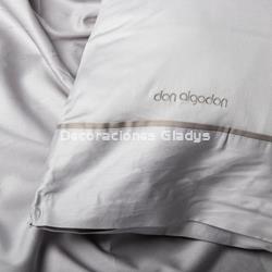 JUEGO SABANAS SATÉN 300 HILOS ELBA GRIS - Imagen 2