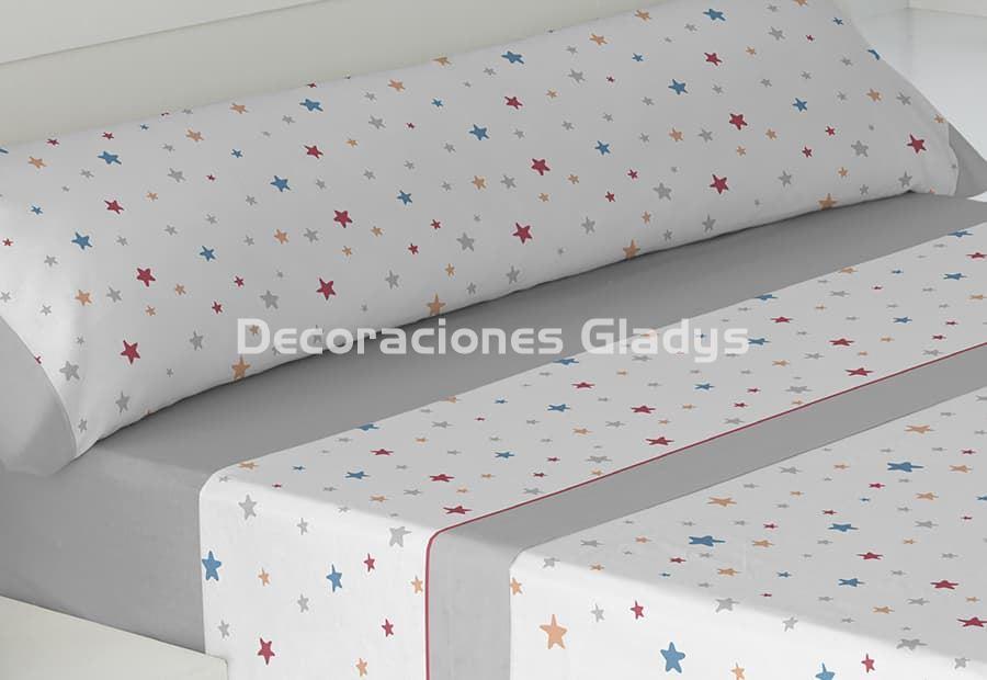 JUEGO SABANAS STARS GRIS - Imagen 1