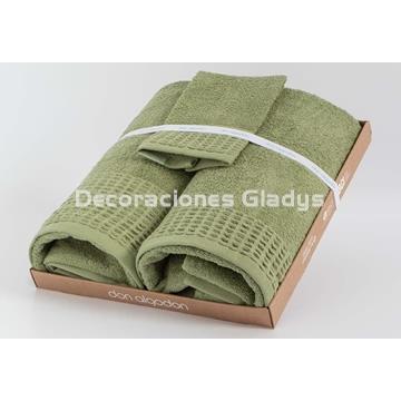 JUEGO TOALLAS CHIO VERDE - Imagen 1