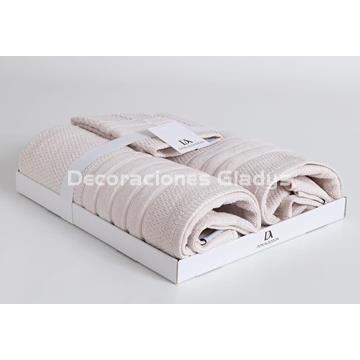 JUEGO TOALLAS JULIET ARENA - Imagen 2