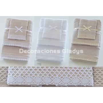 JUEGO TOALLAS NIDO PUNTILLA - Imagen 1