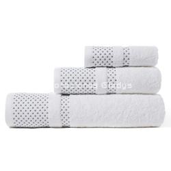 JUEGO TOALLAS TOPITOS 1522 BLANCO - Imagen 1