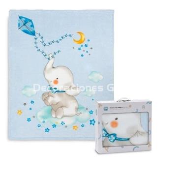 MANTA CUNA SEDALINA ELEFANTE COMETA - Imagen 1