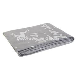 MANTA  NAVIDAD GRIS - Imagen 1