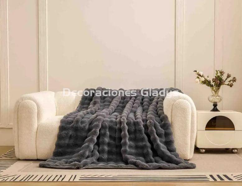 MANTA PIEL CONEJO VL-80527 GRIS VICTORIO & LUCCHINO - Imagen 1