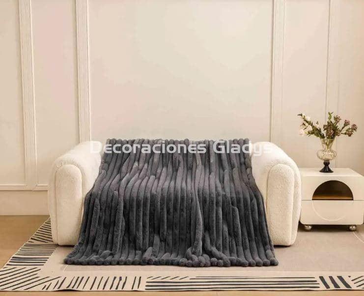 MANTA PIEL DE CONEJO VL-80526 GRIS VICTORIO & LUCCHINO - Imagen 1