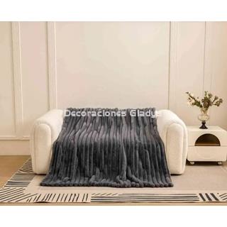 MANTA PIEL DE CONEJO VL-80526 GRIS VICTORIO & LUCCHINO - Imagen 1