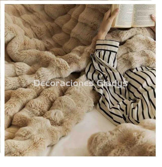 MANTA PIEL DE CONEJO VL-80527 CAPUCCINO VICTORIO & LUCCHINO - Imagen 2