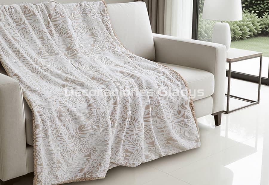 MANTA PLAID MAGNUS BEIG - Imagen 1