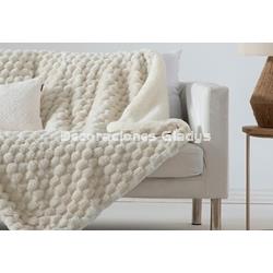 MANTA PLAID MARGOT BEIG - Imagen 1