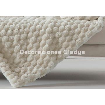 MANTA PLAID MARGOT BEIG - Imagen 2