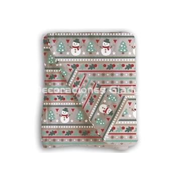 MANTA PLAID MUÑECO NIEVE - Imagen 1