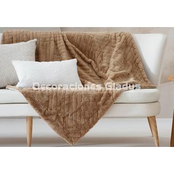 MANTA PLAID RIVER TAUPE - Imagen 1