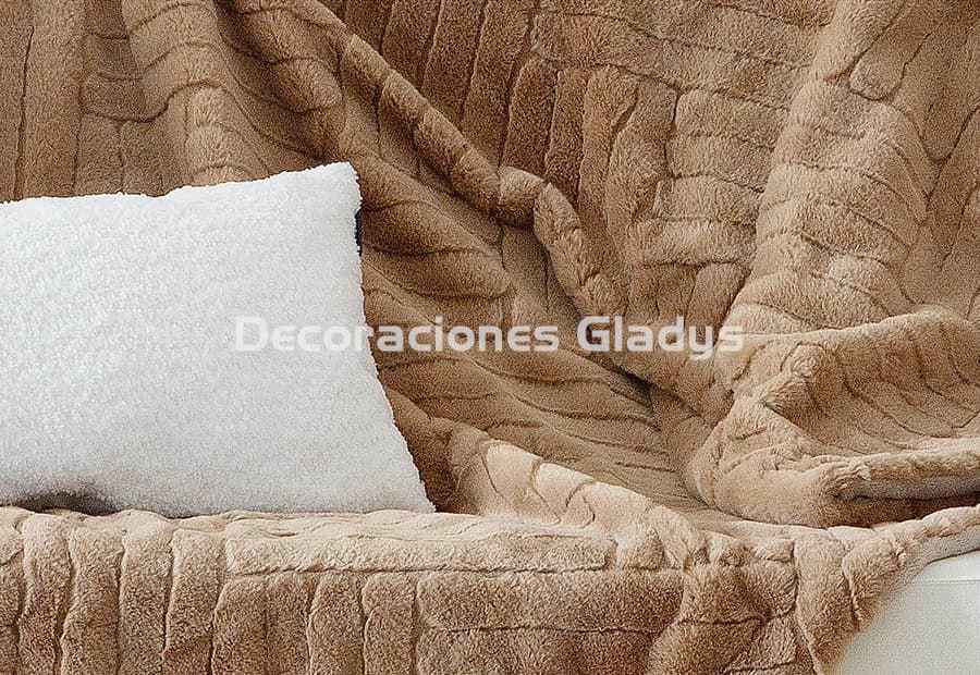 MANTA PLAID RIVER TAUPE - Imagen 2