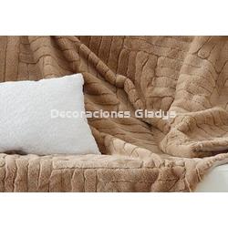 MANTA PLAID RIVER TAUPE - Imagen 2