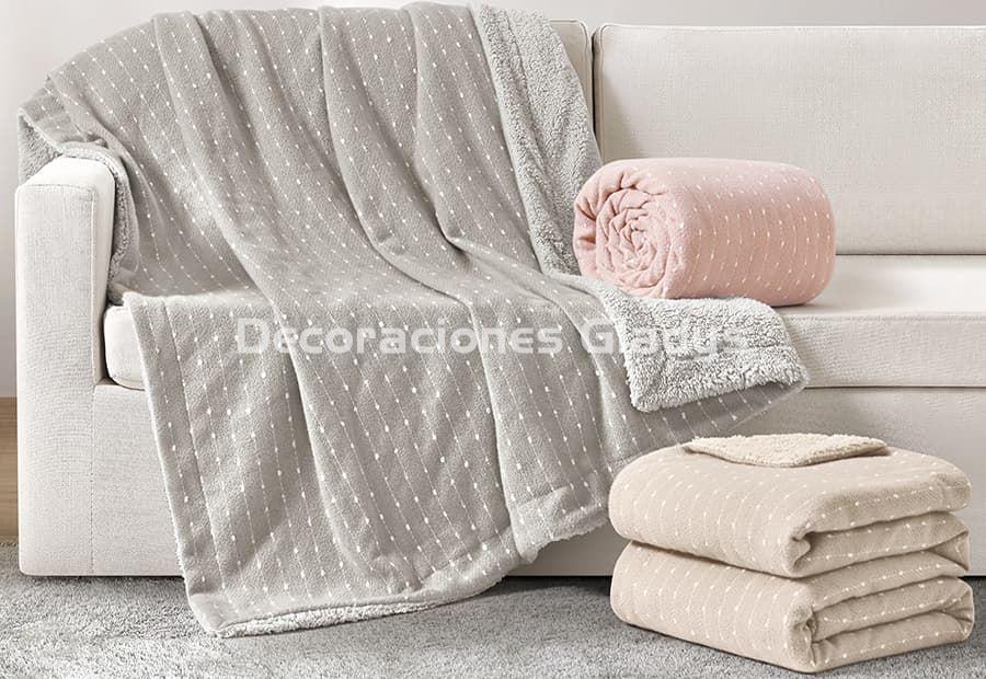 MANTA PLAID SHERPA DOTS - Imagen 1