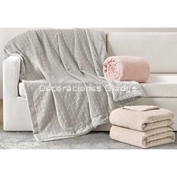 MANTA PLAID SHERPA DOTS - Imagen 1