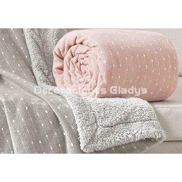 MANTA PLAID SHERPA DOTS - Imagen 2