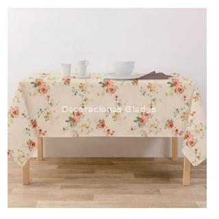 MANTEL ANTIMANCHAS BROTES TEJA ZREE - Imagen 1